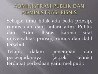 Ppt Pengantar Ilmu Administrasi Publik Powerpoint Presentation Free