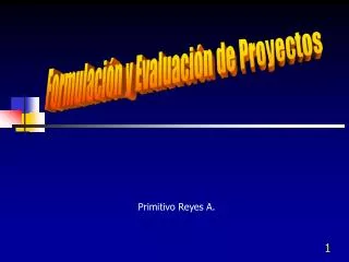 Ppt Conceptos Generales En La Formulaci N Y Evaluaci N De Proyectos