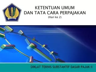 Ppt Ketentuan Umum Dan Tata Cara Perpajakan Powerpoint Presentation