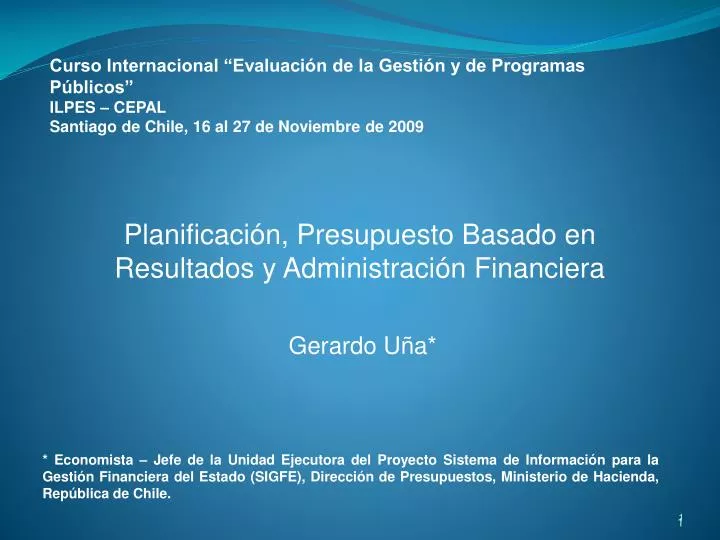 Ppt Planificaci N Presupuesto Basado En Resultados Y Administraci N