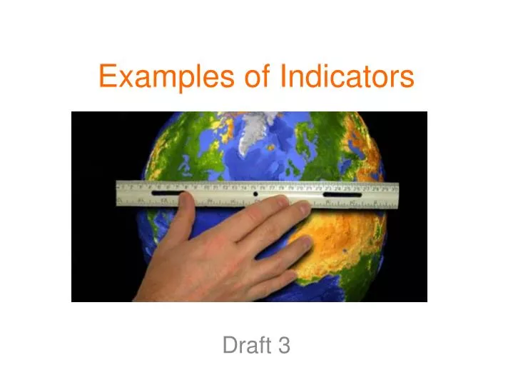 examples of indicators
