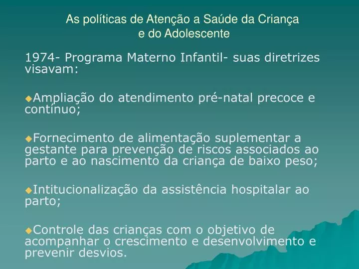 Ppt As Pol Ticas De Aten O A Sa De Da Crian A E Do Adolescente