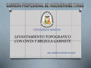 Ppt Levantamiento Topografico Con Cinta En Mineria Subterranea