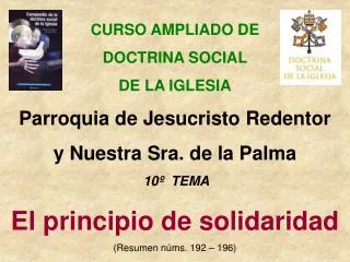 PPT CURSO BASICO DE DOCTRINA SOCIAL DE LA IGLESIA PowerPoint