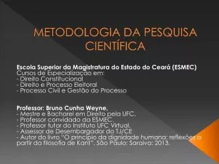 Ppt Metodologia Da Pesquisa Cient Fica Powerpoint Presentation Free