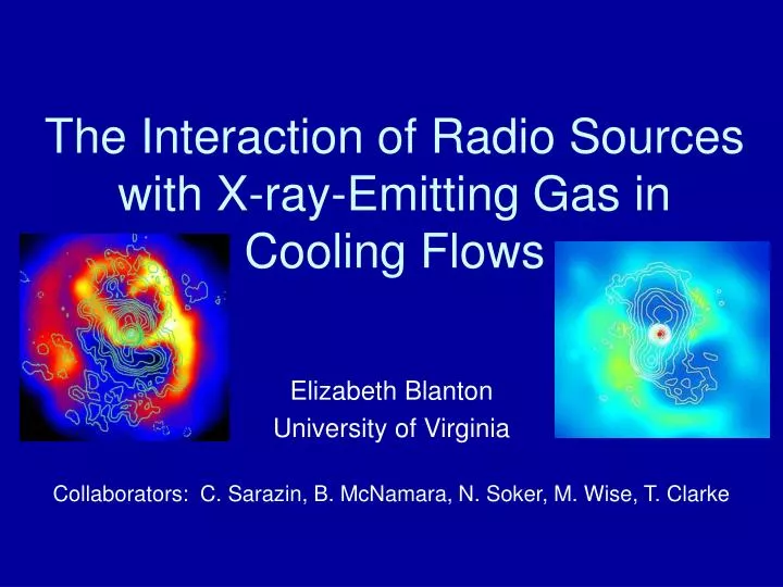 the interaction of radio sources with x ray emitting gas in cooling flows
