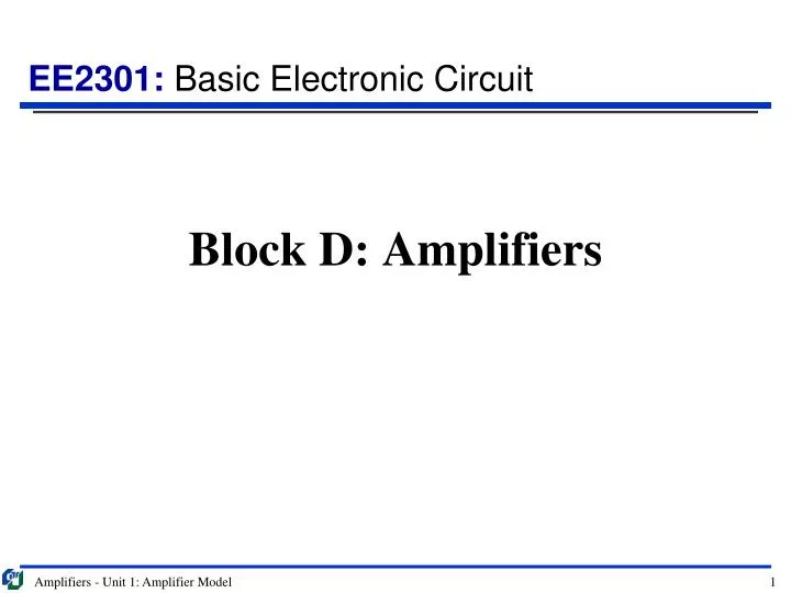 block d amplifiers