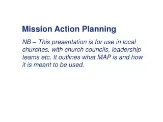 Mission Action Planning