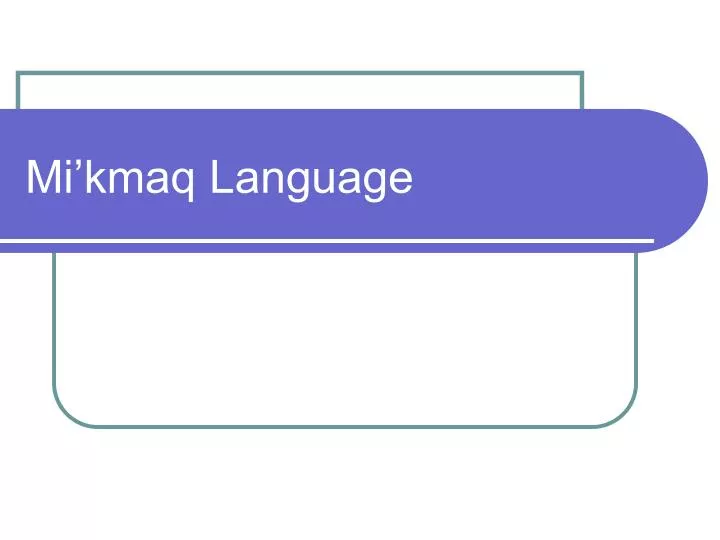 mi kmaq language