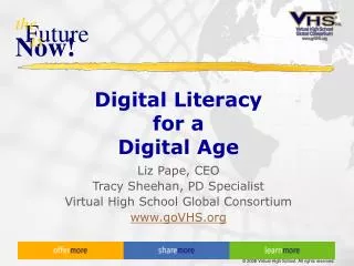 Digital Literacy for a Digital Age