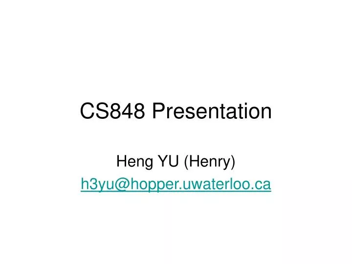 cs848 presentation