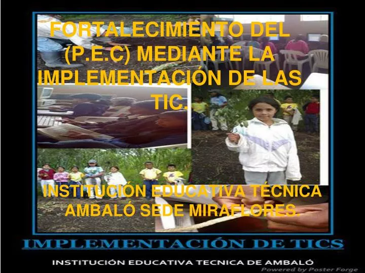 fortalecimiento del p e c mediante la implementaci n de las tic