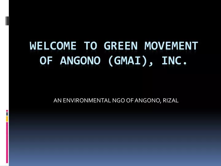 an environmental ngo of angono rizal