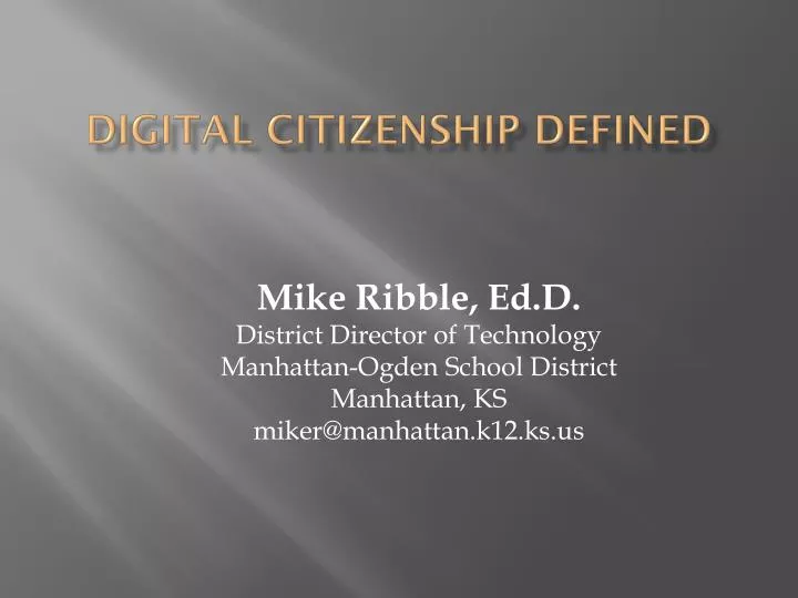 digital citizenship defined