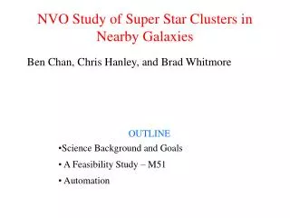 NVO Study of Super Star Clusters in Nearby Galaxies