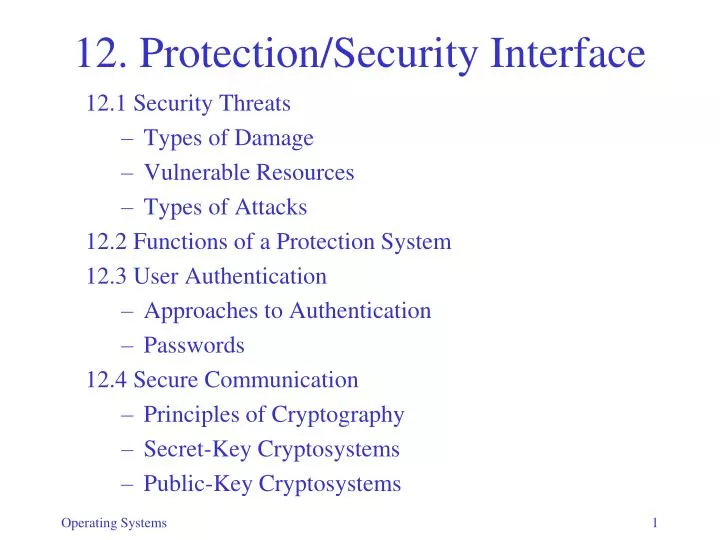 12 protection security interface