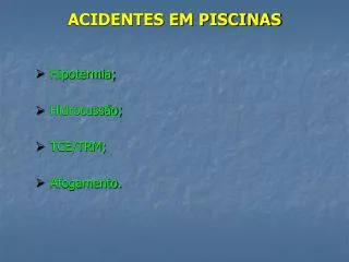 acidentes em piscinas
