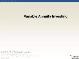 Variable Annuity Investing