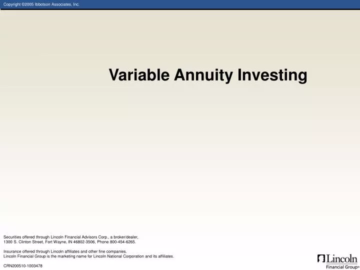 variable annuity investing