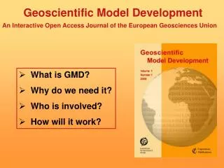 What is GMD? Why do we need it? Who is involved? How will it work?