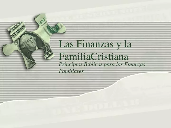las finanzas y la familiacristiana