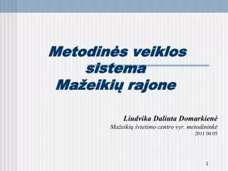 metodin s veiklos sistema ma eiki rajone