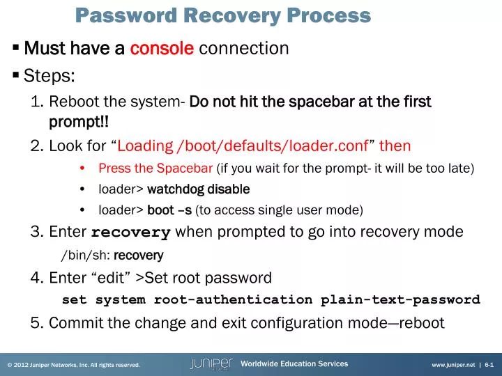 password recovery process