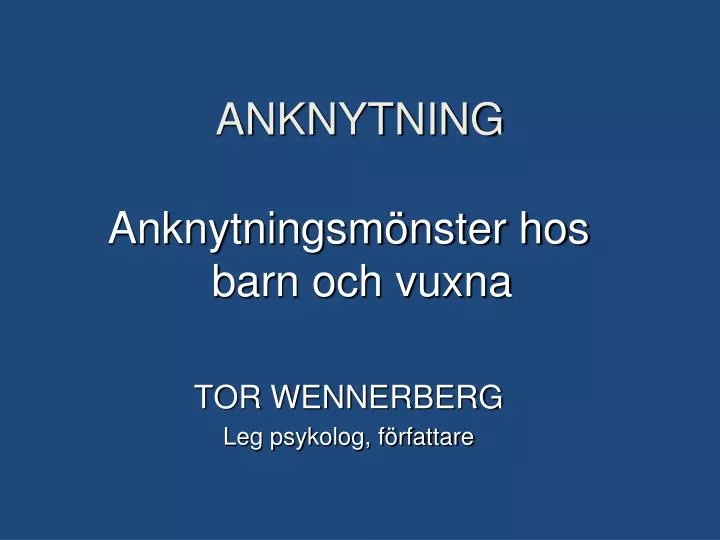 anknytning