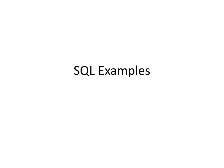 sql examples