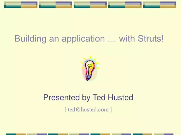 building an application with struts