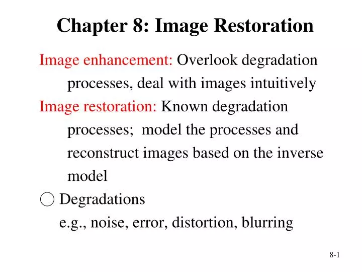 chapter 8 image restoration
