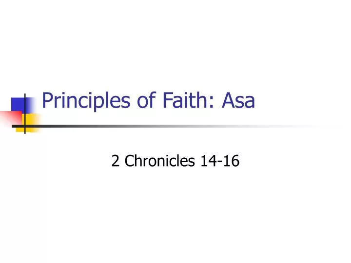 principles of faith asa