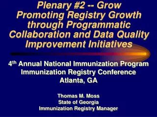 Plenary #2 -- Grow