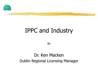 IPPC and Industry