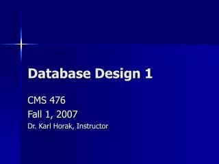 Database Design 1