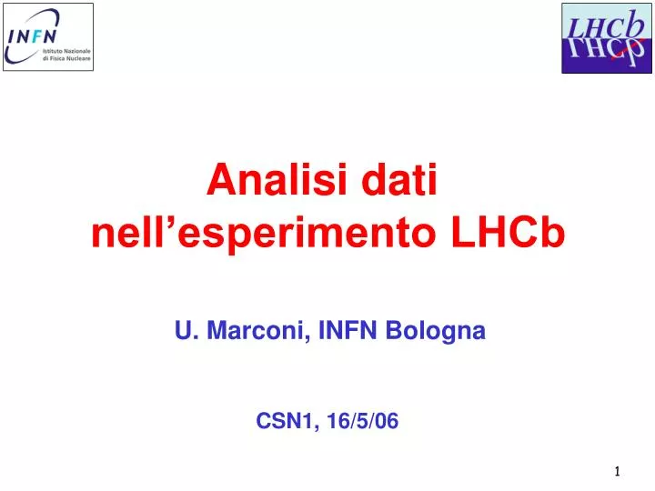 analisi dati nell esperimento lhcb