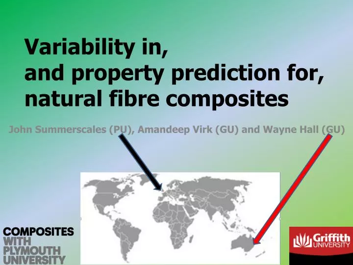 variability in and property prediction for natural fibre composites