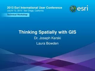 Thinking Spatially with GIS