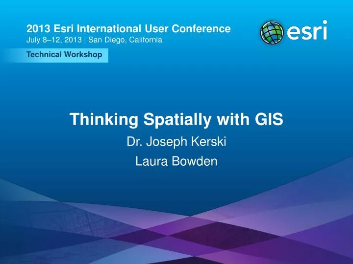 thinking spatially with gis