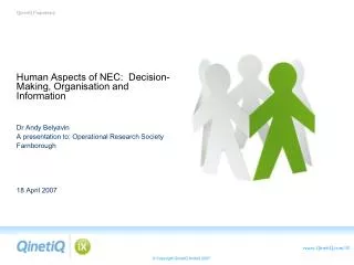 Human Aspects of NEC: Decision-Making, Organisation and Information