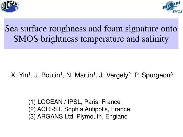 sea surface roughness and foam signature onto smos brightness temperature and salinity