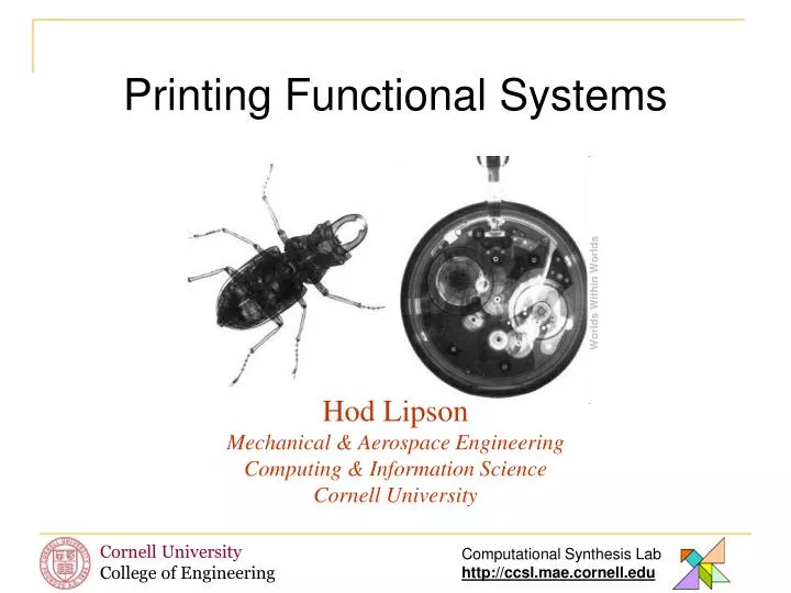 printing functional systems
