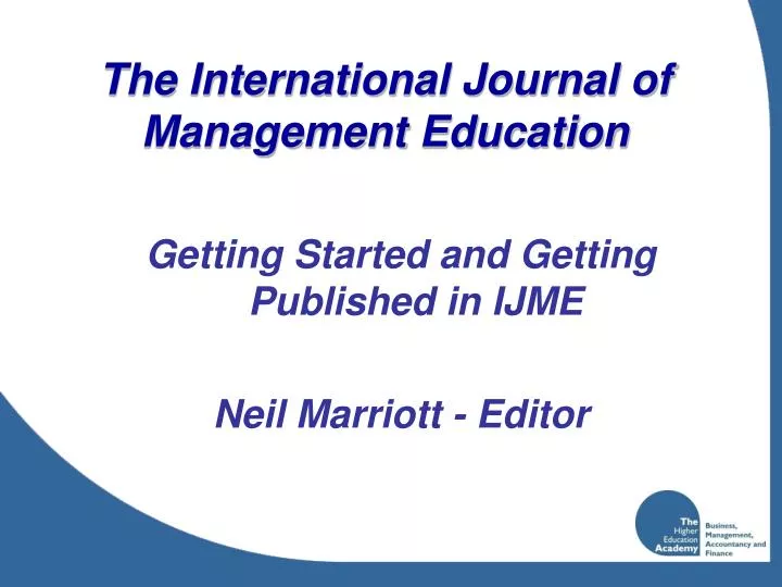 the international journal of management education