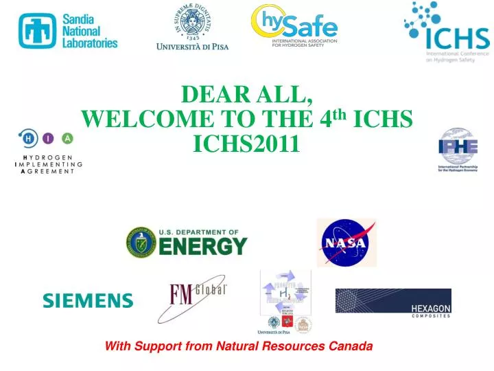 dear all welcome to the 4 th ichs ichs2011