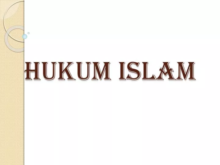 hukum islam