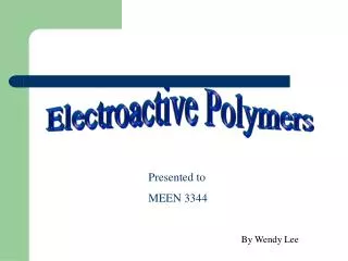 Electroactive Polymers