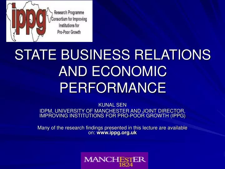 state business relations and economic performance