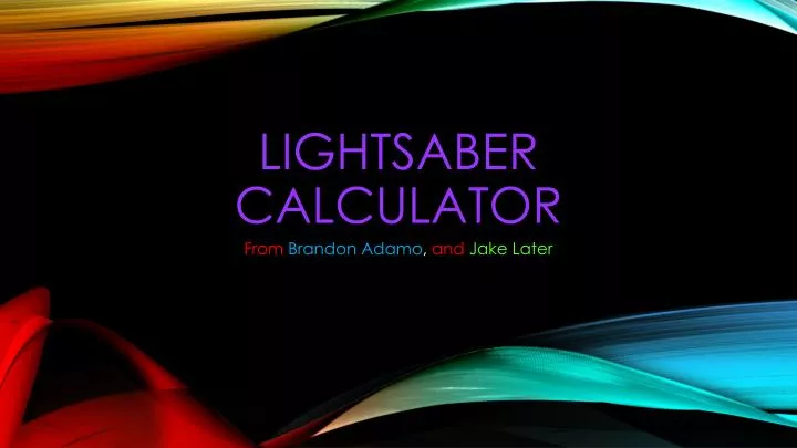lightsaber calculator