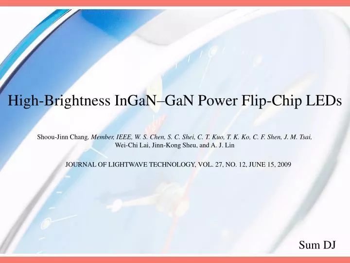 high brightness ingan gan power flip chip leds