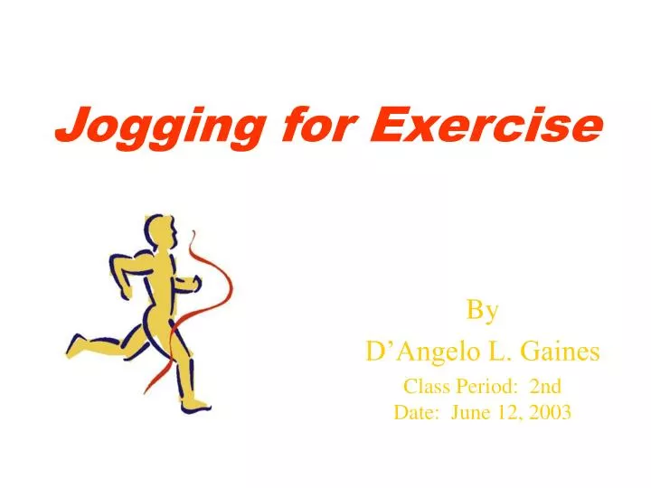 jogging for exercise